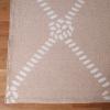 Superior Large Indoor Outdoor Area Rug, Modern Thin Striped Pattern, Home Decor, Patios, Entryway, Front Porch, Deck, Hallways, Kids, Kitchen, Floor Throw, Kadin Collection, 6′ x 9′, Navy Blue(Nakia – Beige)