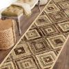 SUPERIOR Indoor Runner Area Rug with Jute Backing, Modern Floor Decor for Home Hallway, Living Room, Floor Cover, Entryway, Bedroom, Farmhouse Southwestern Diamonds