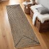 Superior Braided Dyed Jute Handwoven Indoor Area Rug, Jute Floor Decor for Living Room, Hallway, Entry, Dining Room, Bedroom, Office, Apartment, Hand-Woven Modern Farmhouse Rugs, 2′ 6″ x 12′, Black