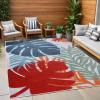 Superior Indoor Outdoor Area Rug, Perfect for Patio, Poolside, Backyard, Playroom, Kitchen, Dining Room, Entry, Mudroom, Floral Scroll Floor Cover, Petunia Collection, 5′ 6″ x 8′, Multicolor(Multi Color)
