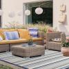 Superior Indoor Outdoor Area Rug, Perfect for Patio, Poolside, Backyard, Playroom, Kitchen, Dining Room, Entry, Mudroom, Floral Scroll Floor Cover, Petunia Collection, 5′ 6″ x 8′, Multicolor(Slate – Z)