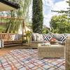 Superior Indoor Outdoor Area Rug, Perfect for Patio, Poolside, Backyard, Playroom, Kitchen, Dining Room, Entry, Mudroom, Floral Scroll Floor Cover, Petunia Collection, 5′ 6″ x 8′, Multicolor(Cream – Z)