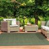 Superior Indoor/Outdoor Area Rug, Reversible Braided Floor Decor for Living Room, Kitchen, Patio, Front Porch, Modern Boho Farmhouse Rugs, Hardwood, Bedroom Accessories, 4′ x 6′, Green