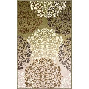 Superior Indoor Area Rug, McPherson Classic Damask Rug for Living Room, Bedroom, Office, Kitchen, Dining, Washable Rugs, Foam Backing, Hedena Collection, 4′ x 6′, Beige(4′ x 6′)