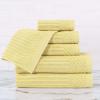 Superior 6 Piece Cotton Towel Set, Includes 2 Bath Towels, 2 Hand Towels, 2 Face Towel/Washcloths, Daily Use for Bathroom, Guest Bath, Ribbed, Absorbent, Home Essentials, Soho Collection, Coffee(Golden Mist)