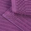 Superior 6 Piece Cotton Towel Set, Includes 2 Bath Towels, 2 Hand Towels, 2 Face Towel/Washcloths, Daily Use for Bathroom, Guest Bath, Ribbed, Absorbent, Home Essentials, Soho Collection, Coffee(Plum)