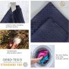 Superior 6 Piece Cotton Towel Set, Includes 2 Bath Towels, 2 Hand Towels, 2 Face Towel/Washcloths, Daily Use for Bathroom, Guest Bath, Ribbed, Absorbent, Home Essentials, Soho Collection, Coffee(Navy Blue)