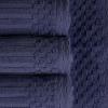 Superior 6 Piece Cotton Towel Set, Includes 2 Bath Towels, 2 Hand Towels, 2 Face Towel/Washcloths, Daily Use for Bathroom, Guest Bath, Ribbed, Absorbent, Home Essentials, Soho Collection, Coffee(Navy Blue)