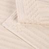 Superior 6 Piece Cotton Towel Set, Includes 2 Bath Towels, 2 Hand Towels, 2 Face Towel/Washcloths, Daily Use for Bathroom, Guest Bath, Ribbed, Absorbent, Home Essentials, Soho Collection, Coffee(Ivory)