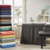 Superior 6 Piece Cotton Towel Set, Includes 2 Bath Towels, 2 Hand Towels, 2 Face Towel/Washcloths, Daily Use for Bathroom, Guest Bath, Ribbed, Absorbent, Home Essentials, Soho Collection, Coffee(Slate Blue)