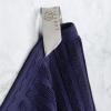 Superior 6 Piece Cotton Towel Set, Includes 2 Bath Towels, 2 Hand Towels, 2 Face Towel/Washcloths, Daily Use for Bathroom, Guest Bath, Ribbed, Absorbent, Home Essentials, Soho Collection, Coffee(Navy Blue)