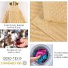 Superior 6 Piece Cotton Towel Set, Includes 2 Bath Towels, 2 Hand Towels, 2 Face Towel/Washcloths, Daily Use for Bathroom, Guest Bath, Ribbed, Absorbent, Home Essentials, Soho Collection, Coffee(Gold)