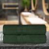 Superior Ultra-Soft 3-Piece Cotton Towel Set, Daily Use for Bathroom, Guest Room, Quick Dry, Set Includes 1 Bath Towel, 1 Hand Towel, and 1 Washcloth, Essential Plush Towels for Home – Tangerine(Forest Green)