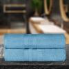 Superior Ultra-Soft 3-Piece Cotton Towel Set, Daily Use for Bathroom, Guest Room, Quick Dry, Set Includes 1 Bath Towel, 1 Hand Towel, and 1 Washcloth, Essential Plush Towels for Home – Tangerine(Denim Blue)