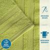 Superior Ultra-Soft 3-Piece Cotton Towel Set, Daily Use for Bathroom, Guest Room, Quick Dry, Set Includes 1 Bath Towel, 1 Hand Towel, and 1 Washcloth, Essential Plush Towels for Home – Tangerine(Celery)