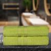 Superior Ultra-Soft 3-Piece Cotton Towel Set, Daily Use for Bathroom, Guest Room, Quick Dry, Set Includes 1 Bath Towel, 1 Hand Towel, and 1 Washcloth, Essential Plush Towels for Home – Tangerine(Celery)