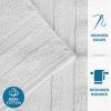 Superior Ultra-Soft 3-Piece Cotton Towel Set, Daily Use for Bathroom, Guest Room, Quick Dry, Set Includes 1 Bath Towel, 1 Hand Towel, and 1 Washcloth, Essential Plush Towels for Home – Tangerine(White)