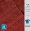 Superior Ultra-Soft 3-Piece Cotton Towel Set, Daily Use for Bathroom, Guest Room, Quick Dry, Set Includes 1 Bath Towel, 1 Hand Towel, and 1 Washcloth, Essential Plush Towels for Home – Tangerine(Maroon)