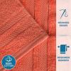Superior Ultra-Soft 3-Piece Cotton Towel Set, Daily Use for Bathroom, Guest Room, Quick Dry, Set Includes 1 Bath Towel, 1 Hand Towel, and 1 Washcloth, Essential Plush Towels for Home – Tangerine(Tangerine)