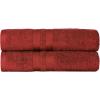 Superior Ultra-Soft 3-Piece Cotton Towel Set, Daily Use for Bathroom, Guest Room, Quick Dry, Set Includes 1 Bath Towel, 1 Hand Towel, and 1 Washcloth, Essential Plush Towels for Home – Tangerine(Maroon)