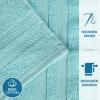 Superior Ultra-Soft 3-Piece Cotton Towel Set, Daily Use for Bathroom, Guest Room, Quick Dry, Set Includes 1 Bath Towel, 1 Hand Towel, and 1 Washcloth, Essential Plush Towels for Home – Tangerine(Cyan)