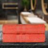 Superior Ultra-Soft 3-Piece Cotton Towel Set, Daily Use for Bathroom, Guest Room, Quick Dry, Set Includes 1 Bath Towel, 1 Hand Towel, and 1 Washcloth, Essential Plush Towels for Home – Tangerine(Tangerine)