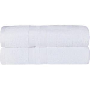 Superior Ultra-Soft 3-Piece Cotton Towel Set, Daily Use for Bathroom, Guest Room, Quick Dry, Set Includes 1 Bath Towel, 1 Hand Towel, and 1 Washcloth, Essential Plush Towels for Home – Tangerine(White)