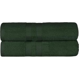 Superior Ultra-Soft 3-Piece Cotton Towel Set, Daily Use for Bathroom, Guest Room, Quick Dry, Set Includes 1 Bath Towel, 1 Hand Towel, and 1 Washcloth, Essential Plush Towels for Home – Tangerine(Forest Green)