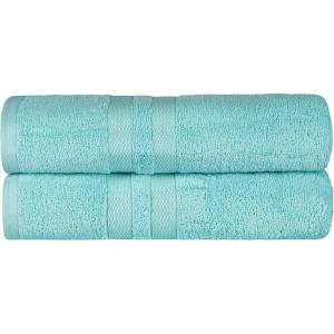 Superior Ultra-Soft 3-Piece Cotton Towel Set, Daily Use for Bathroom, Guest Room, Quick Dry, Set Includes 1 Bath Towel, 1 Hand Towel, and 1 Washcloth, Essential Plush Towels for Home – Tangerine(Cyan)