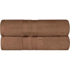 Superior Ultra-Soft 3-Piece Cotton Towel Set, Daily Use for Bathroom, Guest Room, Quick Dry, Set Includes 1 Bath Towel, 1 Hand Towel, and 1 Washcloth, Essential Plush Towels for Home – Tangerine(Chocolate)