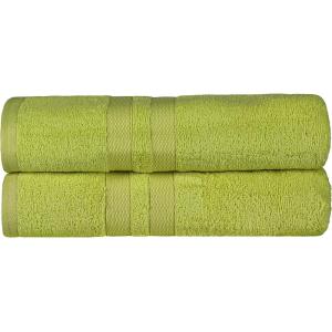 Superior Ultra-Soft 3-Piece Cotton Towel Set, Daily Use for Bathroom, Guest Room, Quick Dry, Set Includes 1 Bath Towel, 1 Hand Towel, and 1 Washcloth, Essential Plush Towels for Home – Tangerine(Celery)