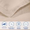 Superior 2 Piece Celtic Circles Cotton Bedspread Set, Decorative Bed Spread, Home Bed Decor, 1 Pillow Sham, Medium Weight Blanket, Matelasse Coverlet Bedding, Wedding Ring Design, Full, Bisque