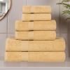 Superior 8-Piece Cotton Hand Towel Set, Small Towels for Fast Dry, Home Essentials, Bathroom Decor, Face, Body, Spa, Resort, Gym, Lightweight, Soft, House Accessories, Franklin Collection, Silver(Gold)