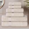 Superior 8-Piece Cotton Hand Towel Set, Small Towels for Fast Dry, Home Essentials, Bathroom Decor, Face, Body, Spa, Resort, Gym, Lightweight, Soft, House Accessories, Franklin Collection, Silver(Stone)