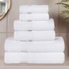 Superior 8-Piece Cotton Hand Towel Set, Small Towels for Fast Dry, Home Essentials, Bathroom Decor, Face, Body, Spa, Resort, Gym, Lightweight, Soft, House Accessories, Franklin Collection, Silver(White)