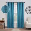 Superior Blackout Curtains, Insulated, Sun Blocking Curtain for Bedroom, Farmhouse, Living Room Window, Thermal Woven, Senna Collection, Set of 2 Panels, 6 Grommets, 52″ x 96″, Midnight Blue(Deep Sea)
