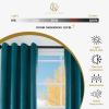 Superior Blackout Curtains, Insulated, Sun Blocking Curtain for Bedroom, Farmhouse, Living Room Window, Thermal Woven, Senna Collection, Set of 2 Panels, 6 Grommets, 52″ x 96″, Midnight Blue(Deep Sea)