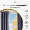 Superior Blackout Curtains, Insulated, Sun Blocking Curtain for Bedroom, Farmhouse, Living Room Window, Thermal Woven, Senna Collection, Set of 2 Panels, 6 Grommets, 52″ x 96″, Midnight Blue(Charcoal)
