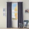 Superior Blackout Curtains, Insulated, Sun Blocking Curtain for Bedroom, Farmhouse, Living Room Window, Thermal Woven, Senna Collection, Set of 2 Panels, 6 Grommets, 52″ x 96″, Midnight Blue(Charcoal)