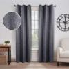 Superior Blackout Curtains, Insulated, Sun Blocking Curtain for Bedroom, Farmhouse, Living Room Window, Thermal Woven, Senna Collection, Set of 2 Panels, 6 Grommets, 52″ x 96″, Midnight Blue(Midnight Blue)