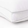 Superior Gusset Microfiber Pillow Set, Down Alternative Filling, Medium Support For Neck, Back, Side Sleepers, Breathable, Soft Shell, Luxury Sleeping, Bedroom Pillows, Set of 2, Standard Size(White-grey – Z)