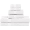 Superior 8-Piece Cotton Hand Towel Set, Small Towels for Fast Dry, Home Essentials, Bathroom Decor, Face, Body, Spa, Resort, Gym, Lightweight, Soft, House Accessories, Franklin Collection, Silver(White)