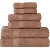 Superior 8-Piece Cotton Hand Towel Set, Small Towels for Fast Dry, Home Essentials, Bathroom Decor, Face, Body, Spa, Resort, Gym, Lightweight, Soft, House Accessories, Franklin Collection, Silver(Latte)