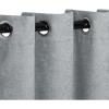 Superior Blackout Curtains, Insulated, Sun Blocking Curtain for Bedroom, Farmhouse, Living Room Window, Thermal Woven, Senna Collection, Set of 2 Panels, 6 Grommets, 52″ x 96″, Midnight Blue(Chrome)