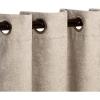 Superior Blackout Curtains, Insulated, Sun Blocking Curtain for Bedroom, Farmhouse, Living Room Window, Thermal Woven, Senna Collection, Set of 2 Panels, 6 Grommets, 52″ x 96″, Midnight Blue(Beige)