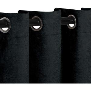 Superior Blackout Curtains, Insulated, Sun Blocking Curtain for Bedroom, Farmhouse, Living Room Window, Thermal Woven, Senna Collection, Set of 2 Panels, 6 Grommets, 52″ x 96″, Midnight Blue(Black)