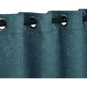 Superior Blackout Curtains, Insulated, Sun Blocking Curtain for Bedroom, Farmhouse, Living Room Window, Thermal Woven, Senna Collection, Set of 2 Panels, 6 Grommets, 52″ x 96″, Midnight Blue(Deep Sea)