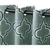 Superior Bohemian Trellis Quality Soft, Insulated, Thermal, Woven Blackout Grommet Printed Curtain Panel Pair (Set Of 2) 52″ x 108″ – Silver(Teal)