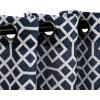 Superior Honeycomb Printed Sheer Curtains, Window Accents, Geometric, Trellis, Perfect for Natural Light, with Grommets, Modern, Transitional, Traditional, Curtain Set of 2 Panels, 52″X84″, Navy Blue(Navy Blue)