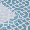 Superior Honeycomb Printed Sheer Curtains, Window Accents, Geometric, Trellis, Perfect for Natural Light, with Grommets, Modern, Transitional, Traditional, Curtain Set of 2 Panels, 52″X84″, Navy Blue(Light Blue)